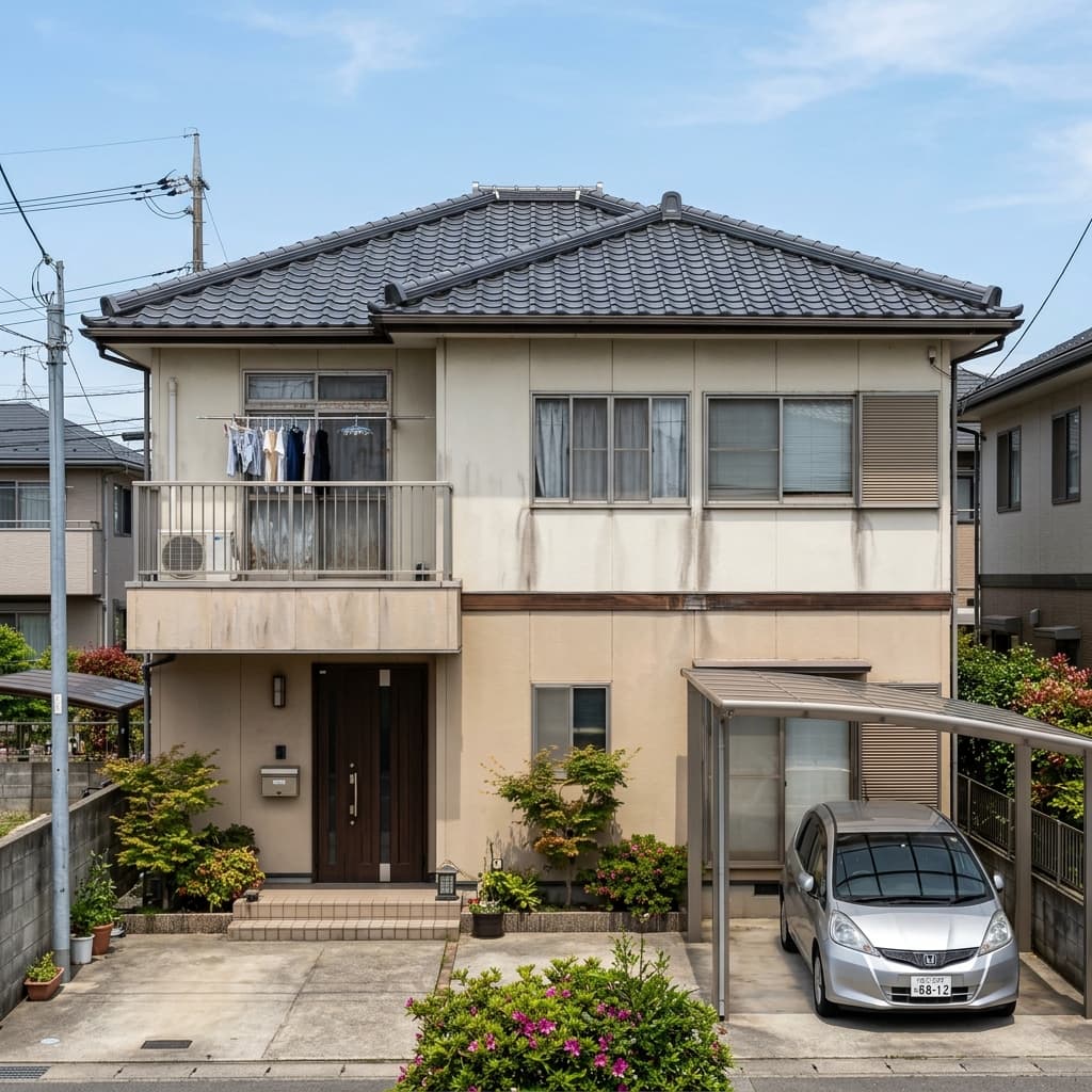 塗装前（元の標準的な日本の住宅写真）